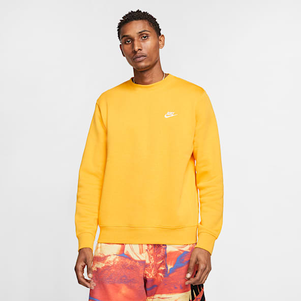 Mens yellow nike sweatshirt sale